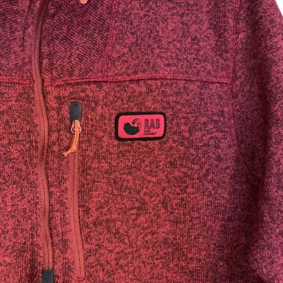Rab Quest Pull-On Fleece Sweater Pullover Oxblood Red Men's Size L - Picture 4 of 6